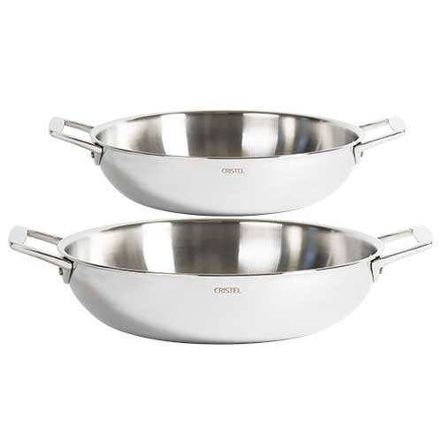 Lot de 2 Plats Sautoir Inox Castel'Pro - CRISTEL