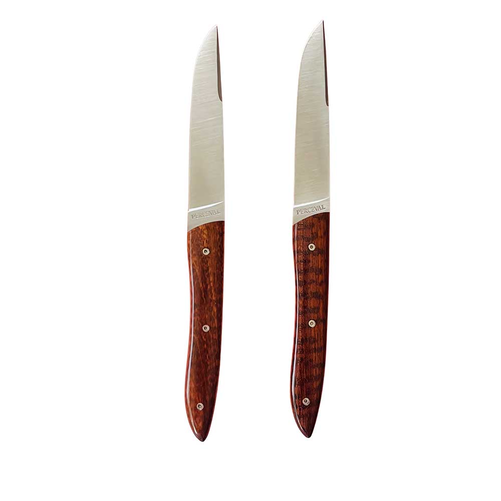 Coffret 2 couteaux UBAC bois d'amourette - PERCEVAL