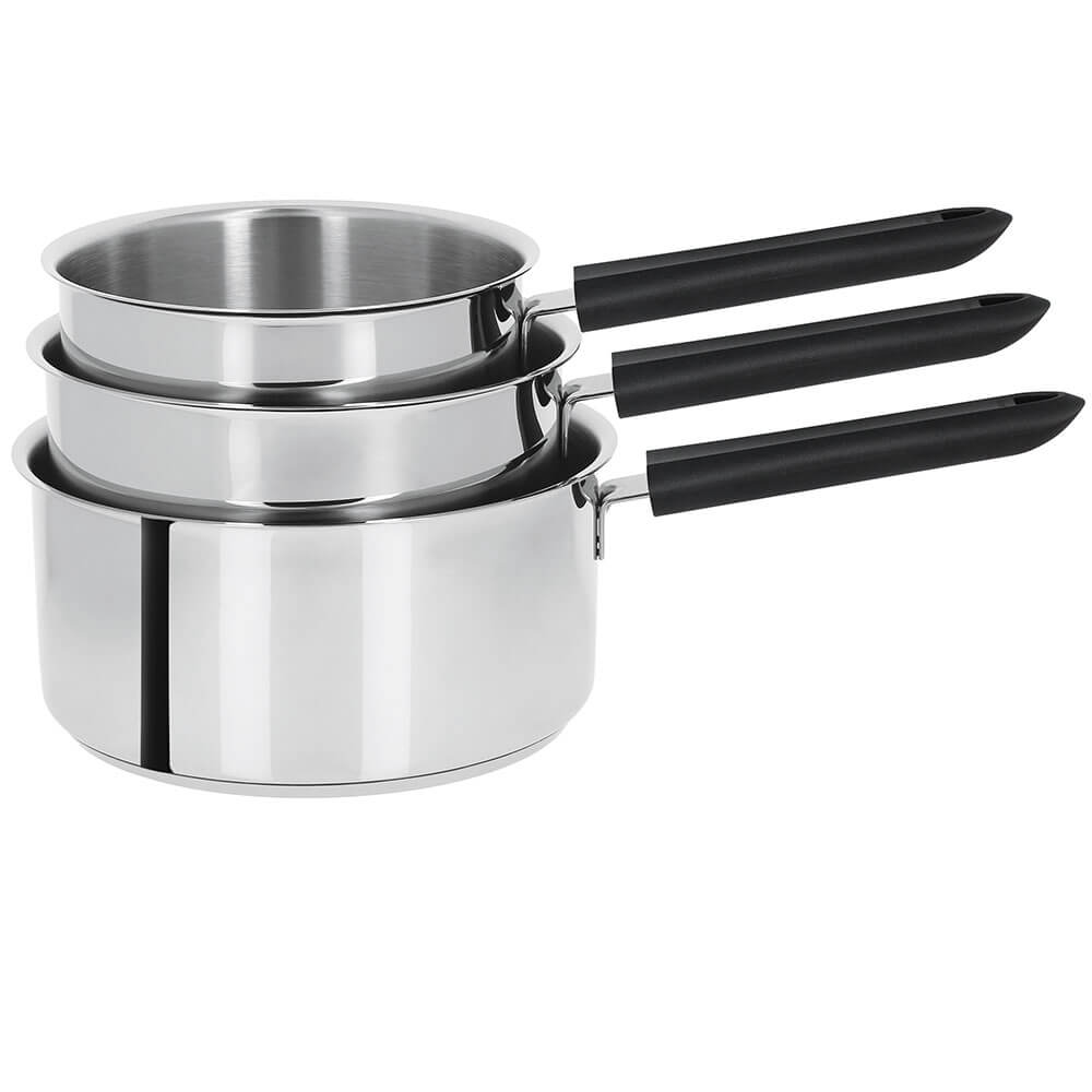 Série de 3 Casseroles Inox Mutine Cristel