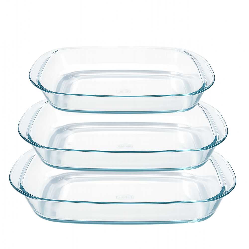 Lot de 3 plats à four rectangulaires - DURALEX
