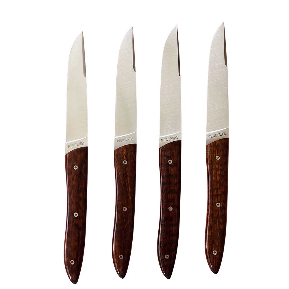 Coffret 4 couteaux UBAC bois d'amourette - PERCEVAL
