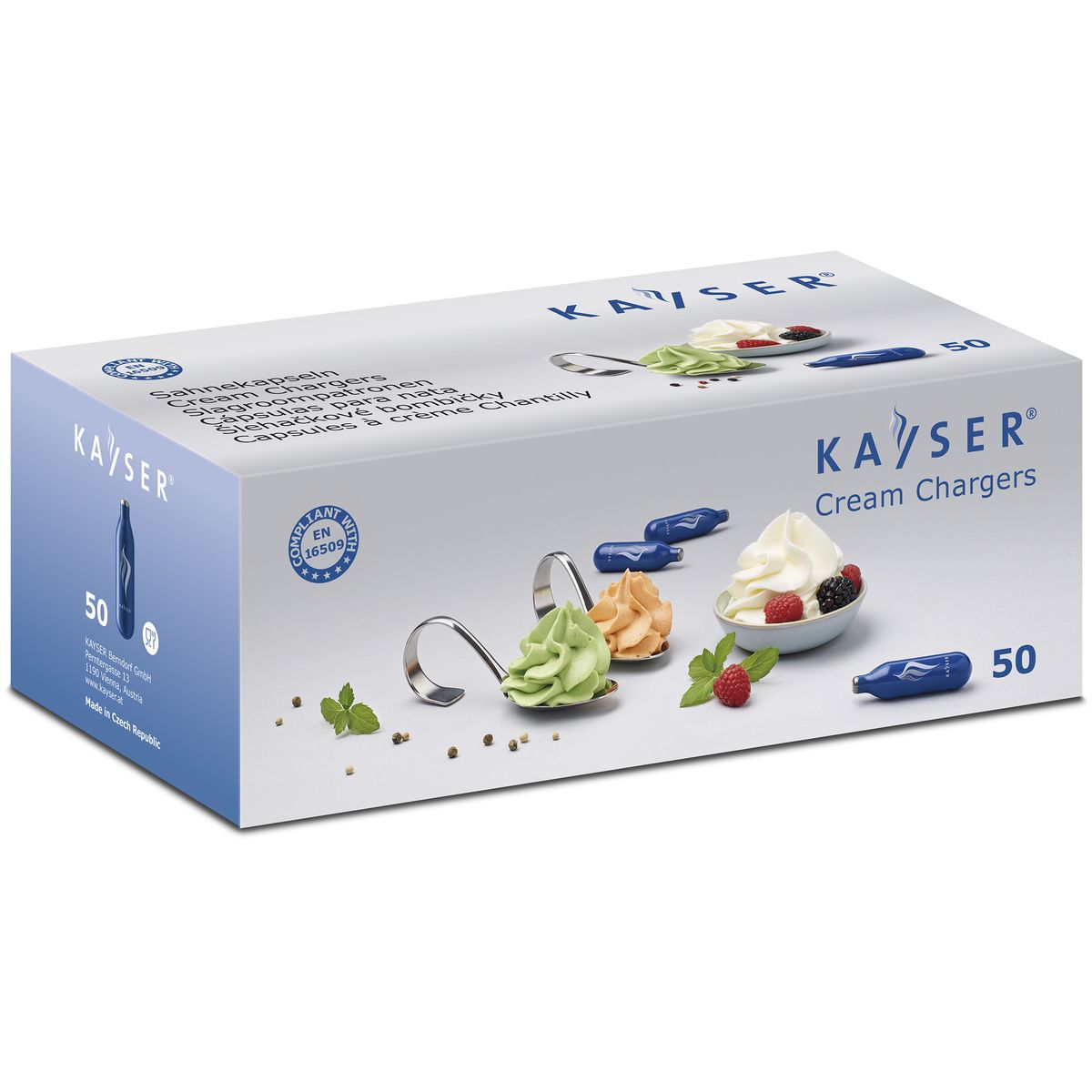 Lot de 50 cartouches pour siphon - KAYSER