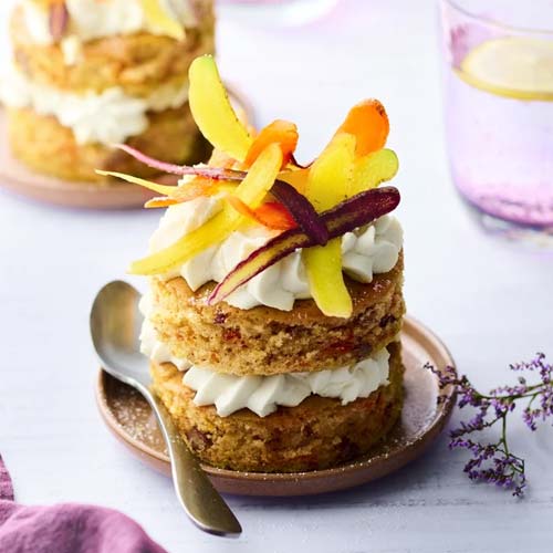 Carrot cakes realises avec petite plaque genoise Flexipan DEMARLE
