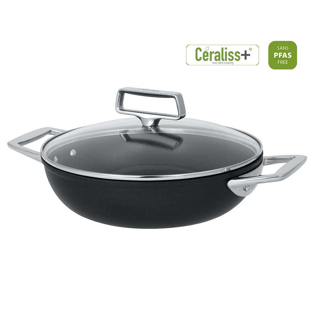 Sauteuse-Castel_Pro-ULTRALU céramique _Ceraliss+28 cm-CRISTEL-fondblanc