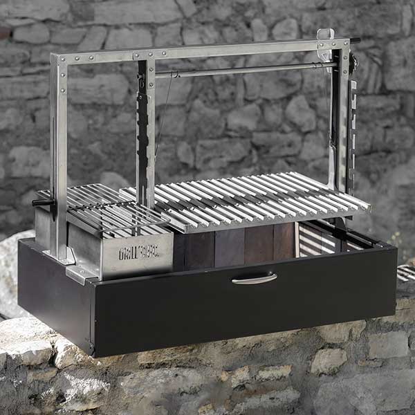 Barbecue Compact à Poser Mixte Grille et Foyer - GRILL CHIC
