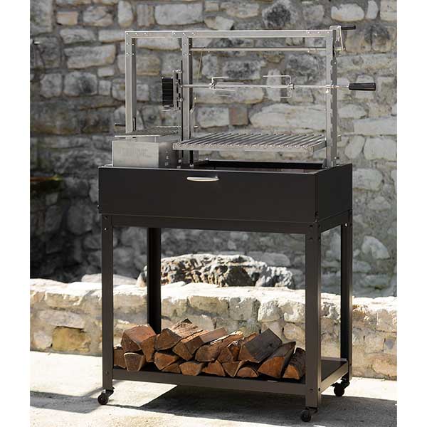 Barbecue Bois Sur Pieds Mixte Grille/Foyer - GRILL CHIC
