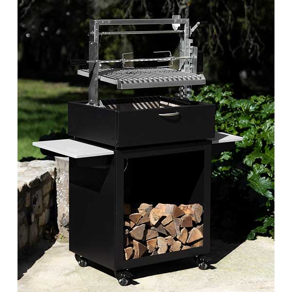 Barbecue Bois Avec Grille L Sur Meuble - GRILL CHIC