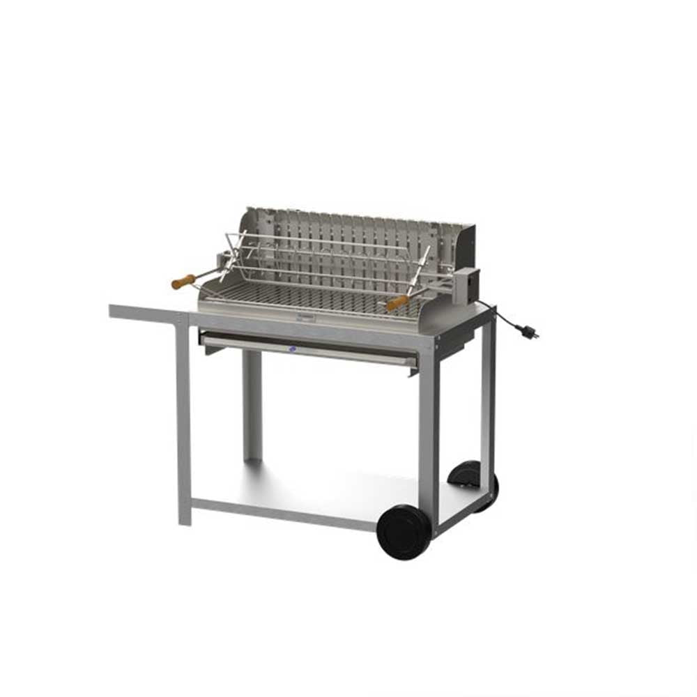 Barbecue + Chariot Exclusive Irissarry 78*32 Inox - LE MARQUIER inox
