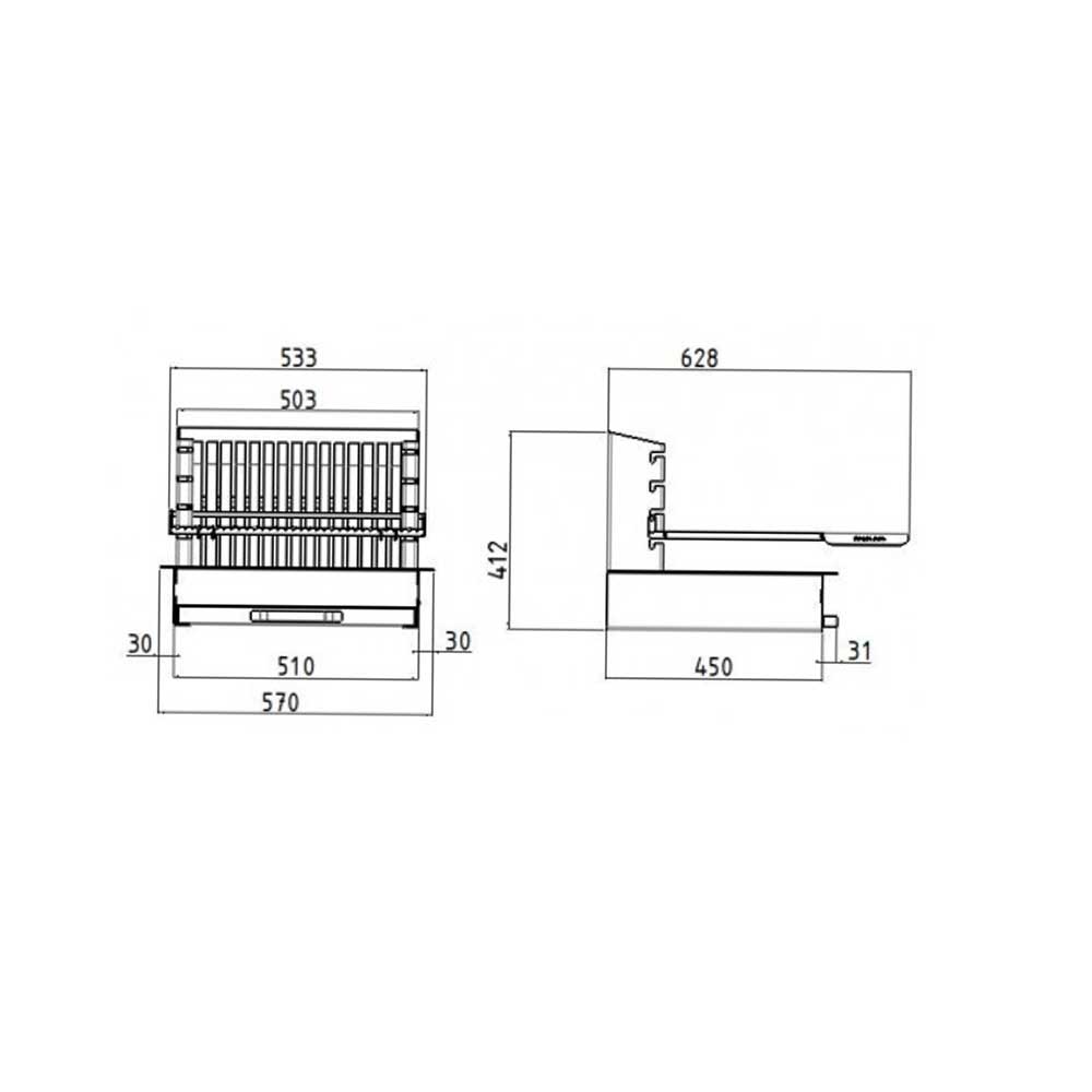 Plan du Barbecue Inox Encastrable - PLANCHA TONIO