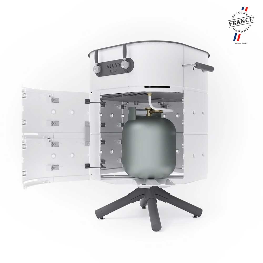 Barbecue à gaz LULU blanc basalte - ALUVY