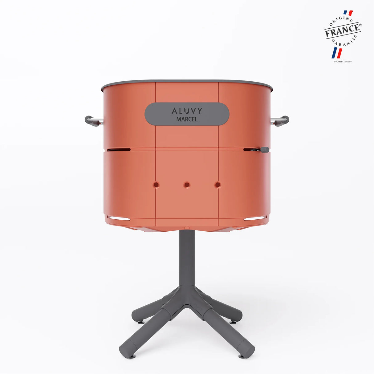 Barbecue au charbon MARCEL coloris corail - ALUVY