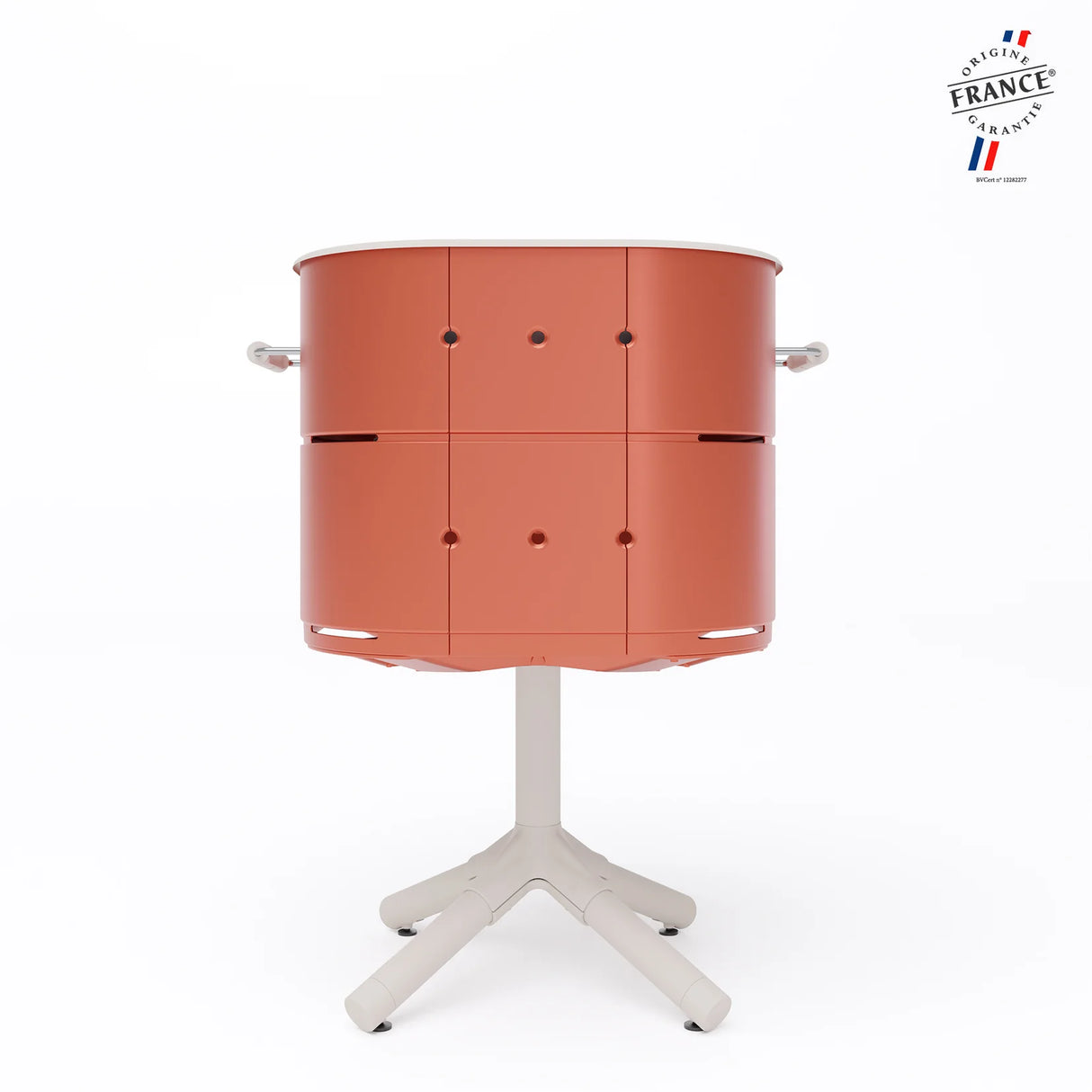 Barbecue au charbon MARCEL coloris corail - ALUVY