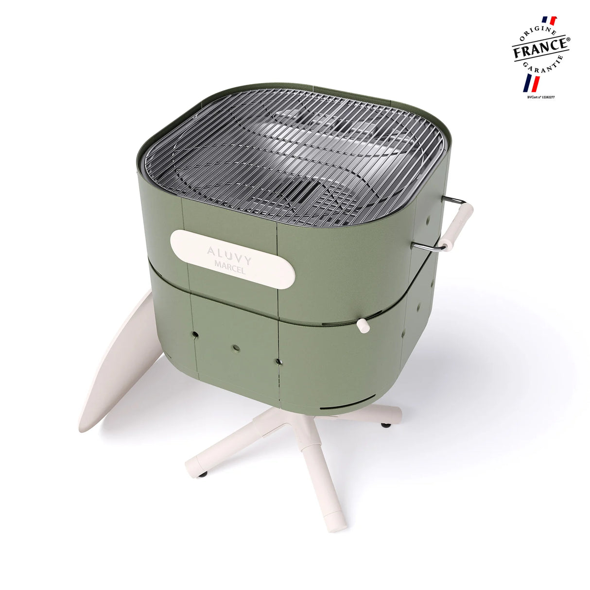 Barbecue au charbon MARCEL coloris khaki - ALUVY