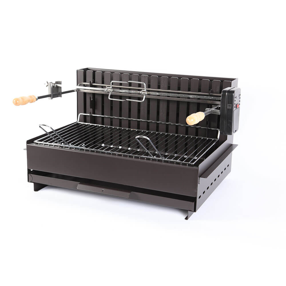 Barbecue Vulcain Tourne-Broche 61 x 33 cm Acier - LE MARQUIER