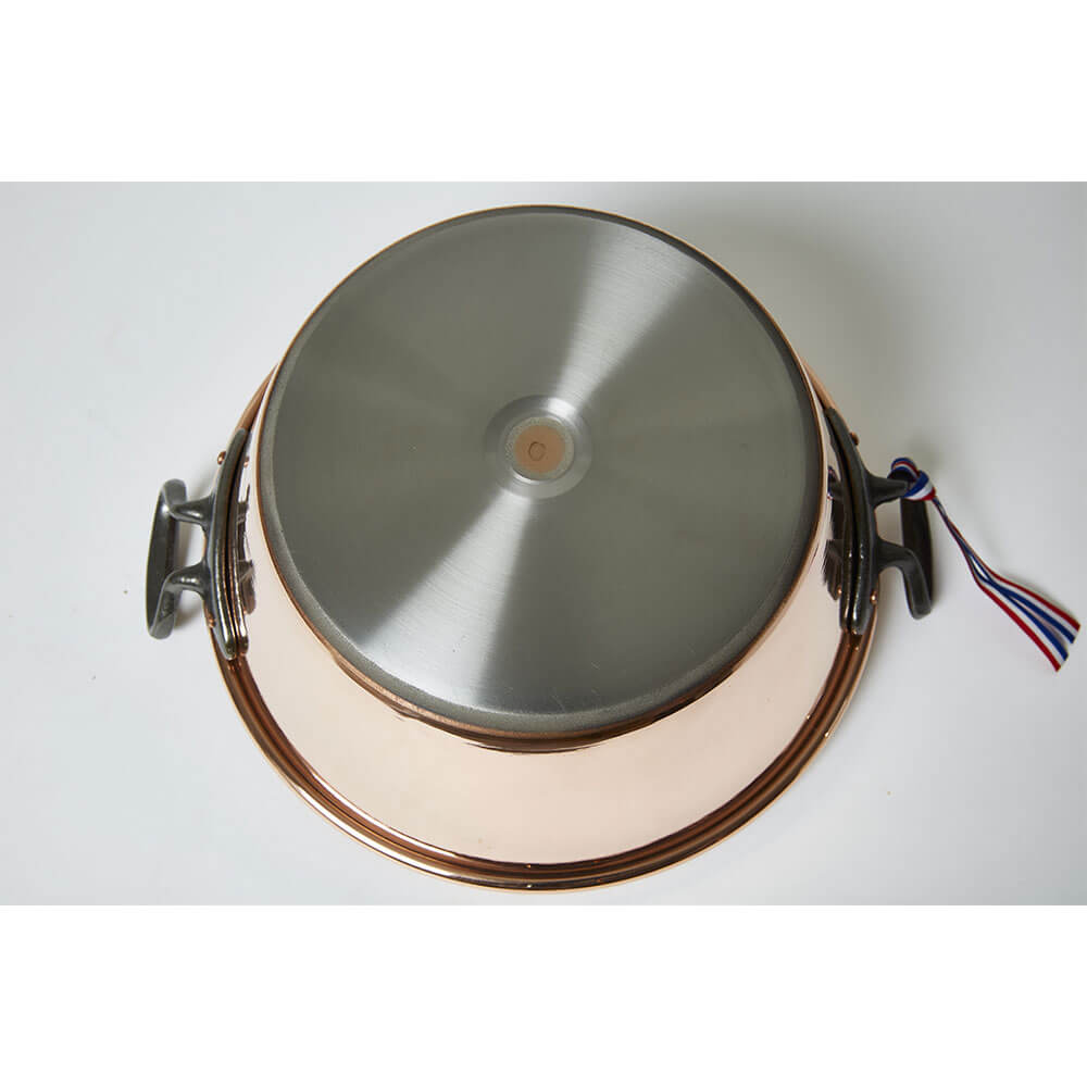 Bassine à Confiture en Cuivre Tous Feux Induction - BAUMALU vue du dessous