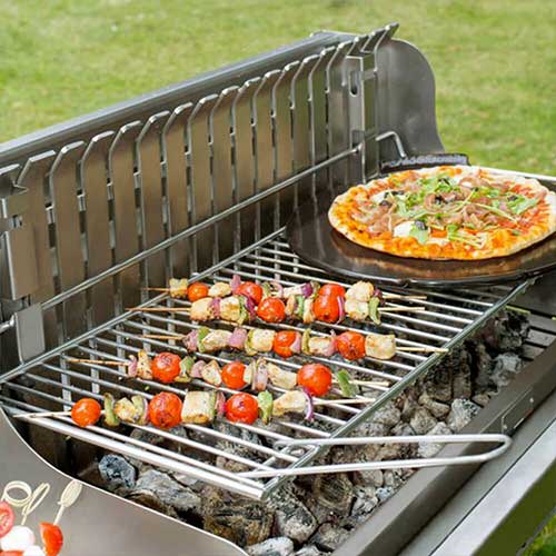 Barbecue + Chariot Exclusive Irissarry 78*32 Inox - LE MARQUIER ambiance