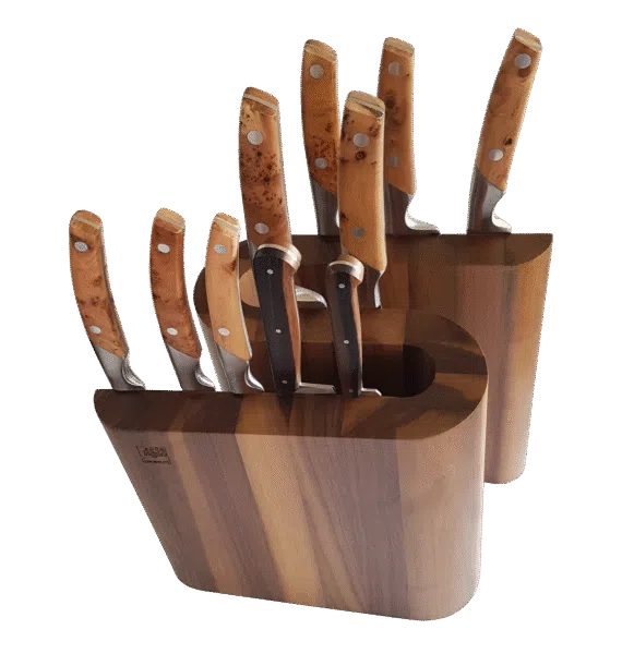 Bloc Aimanté 10 couteaux en bois - GOYON-CHAZEAU en promo