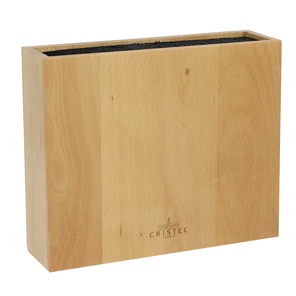 Bloc Couteaux Rectangulaire - Hêtre massif - CRISTEL promotion
