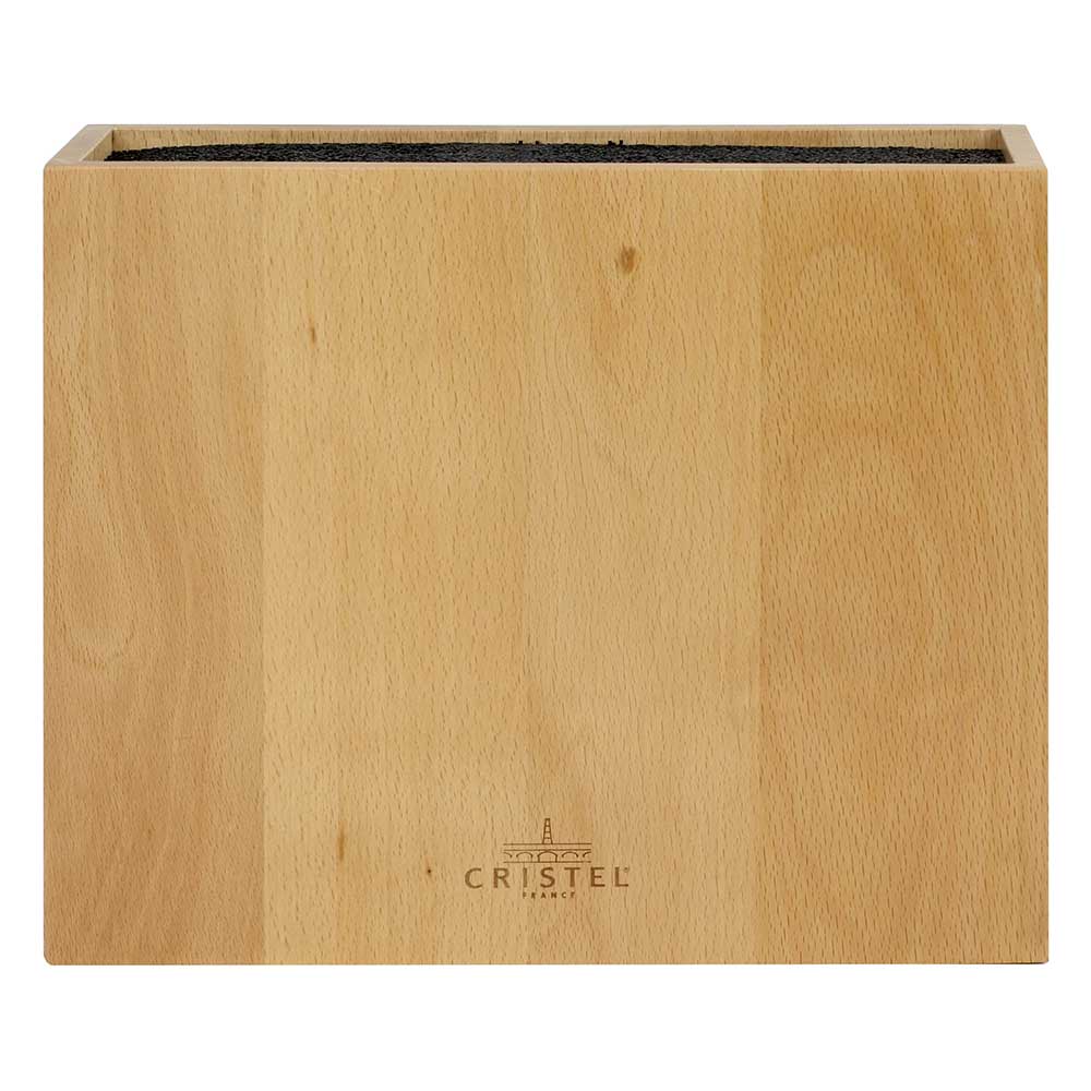 Bloc Couteaux Rectangulaire - Hêtre massif - CRISTEL grand modèle bois