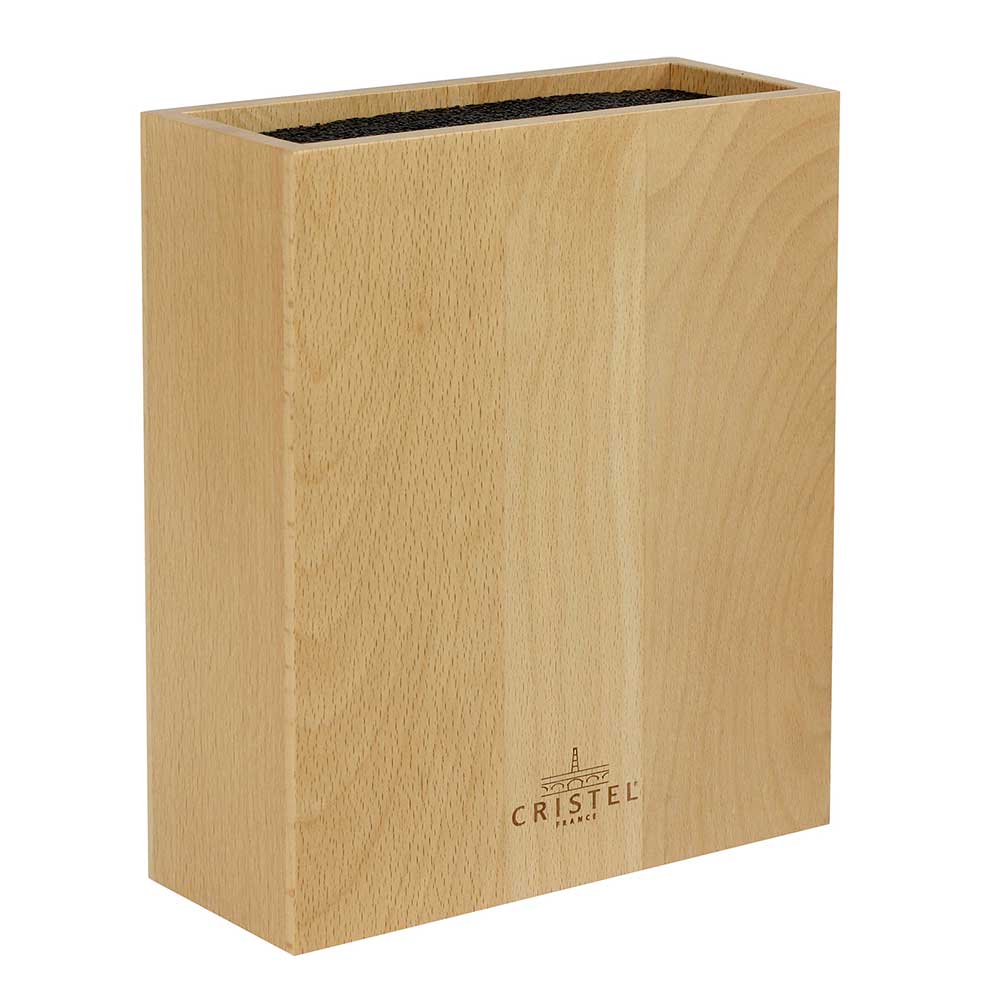 Bloc Couteaux Rectangulaire - Hêtre massif - CRISTEL petit modèle