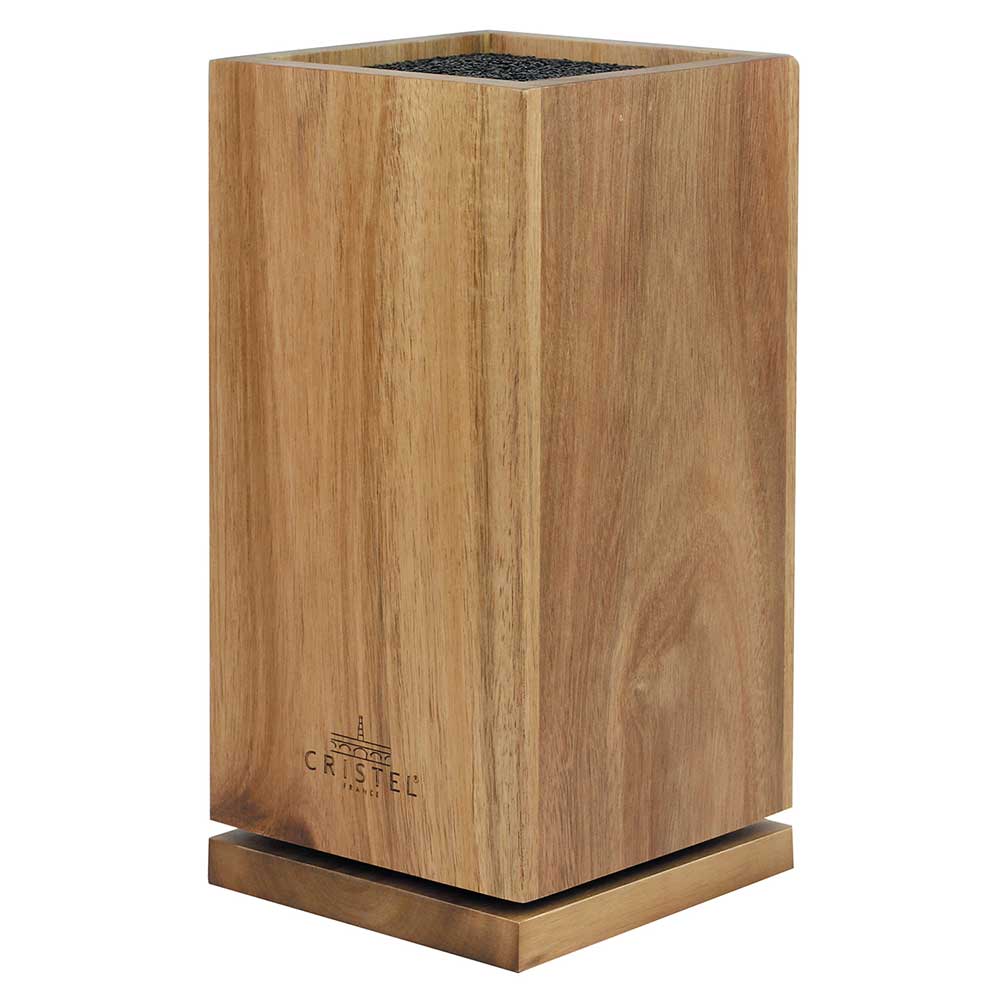 Bloc 7 Couteaux ROTATIF - Acacia massif - CRISTEL