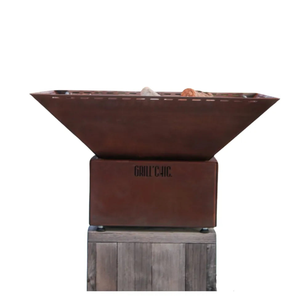 Bol à feu mini Cévenol Carré - Acier CORTEN - GRILL CHIC modèle m