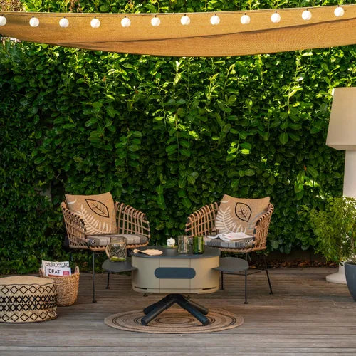 Braséro SAM - ALUVY ambiance jardin champagne