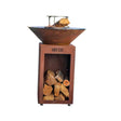Brasero Auvergnat 60 x 76 cm CORTEN BOIS - GRILL CHIC