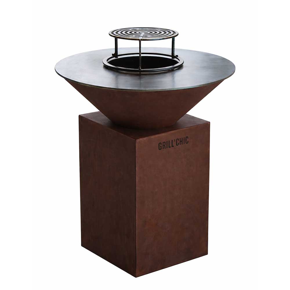 Brasero Cévenol Rond CORTEN 74 x 90 cm - GRILL CHIC