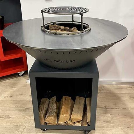 Brasero Classique 100x90cm ACIER avec Grille OFFERTE - GRILL CHIC