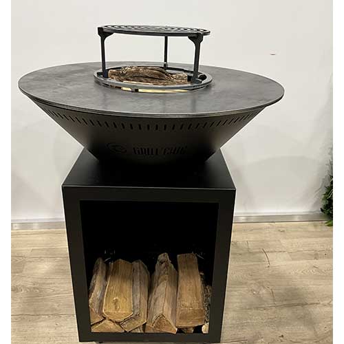 Brasero Classique 100x90cm ACIER avec Grille OFFERTE - GRILL CHIC NOIR