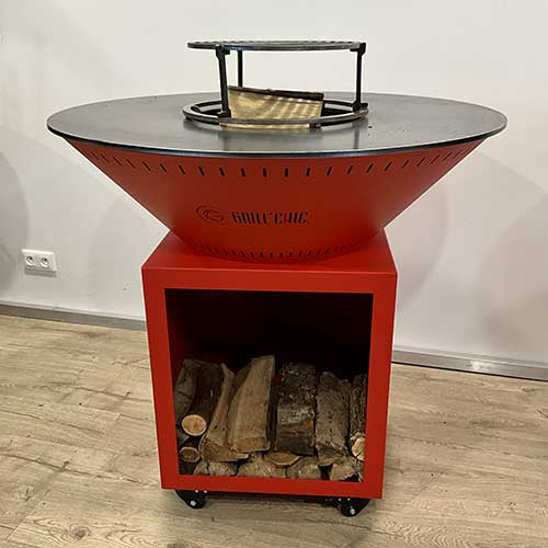 Brasero Classique 100x90cm ACIER avec Grille OFFERTE - GRILL CHIC