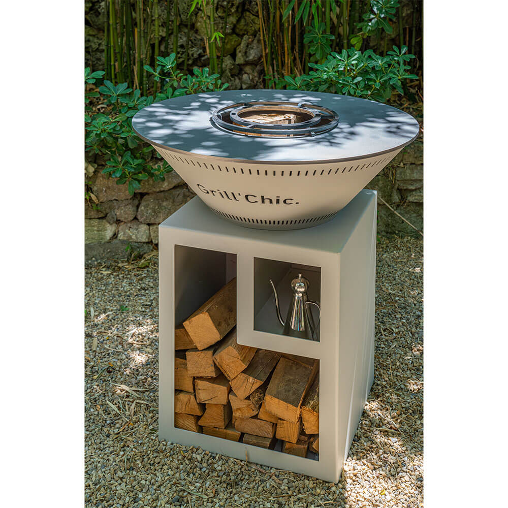 Brasero Classique 80x90cm ALU - GRILL CHIC coloris gris soie