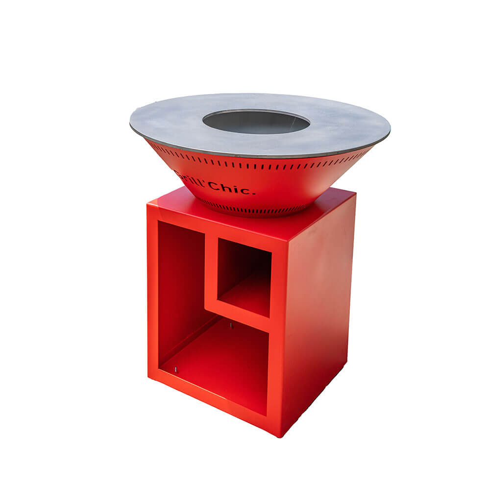 Brasero Classique 80x90cm ALU - GRILL CHIC coloris rouge