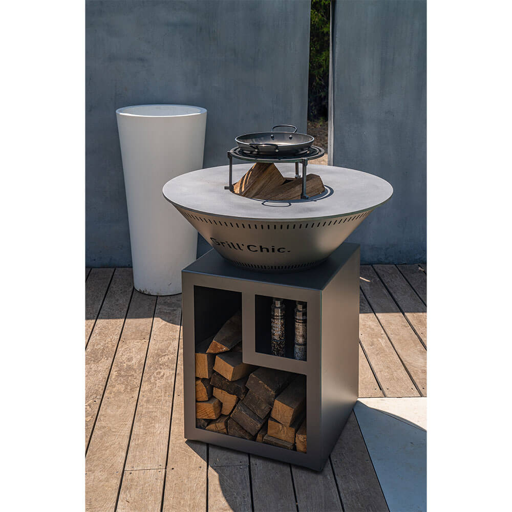 Brasero Classique 80x90cm ALU - GRILL CHIC coloris gris fenêtre