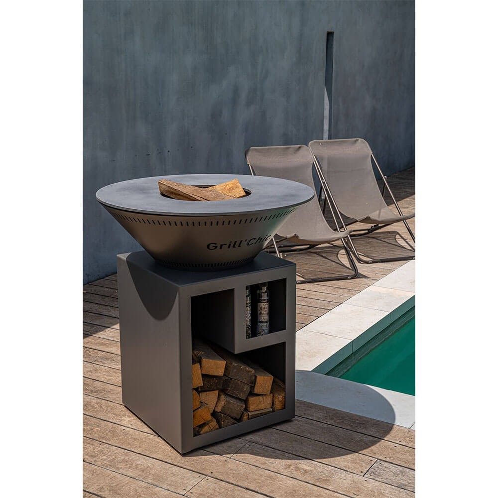 Brasero Classique 80x90cm ALU - GRILL CHIC coloris gris anthracite