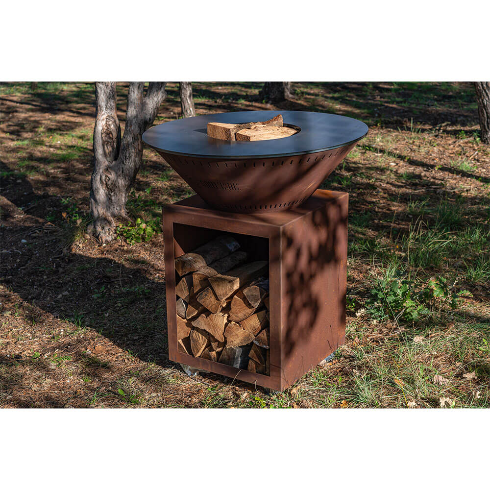 Brasero Classique 80x90cm CORTEN - GRILL CHIC dans la nature