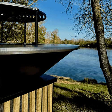 Brasero TOKYO en acier - JUNTO jardin extérieur, cuisson l'été au soleil