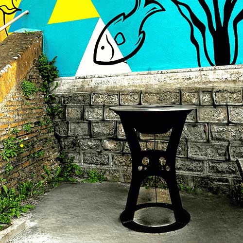 Brasero MONACO en acier - JUNTO pour l'extérieur, terrasse, jardin, balcon, bord de mer