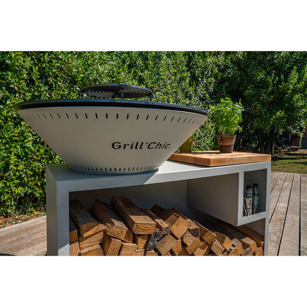 Brasero Traditionnel 100x90cm ALU gris soie - GRILL CHIC