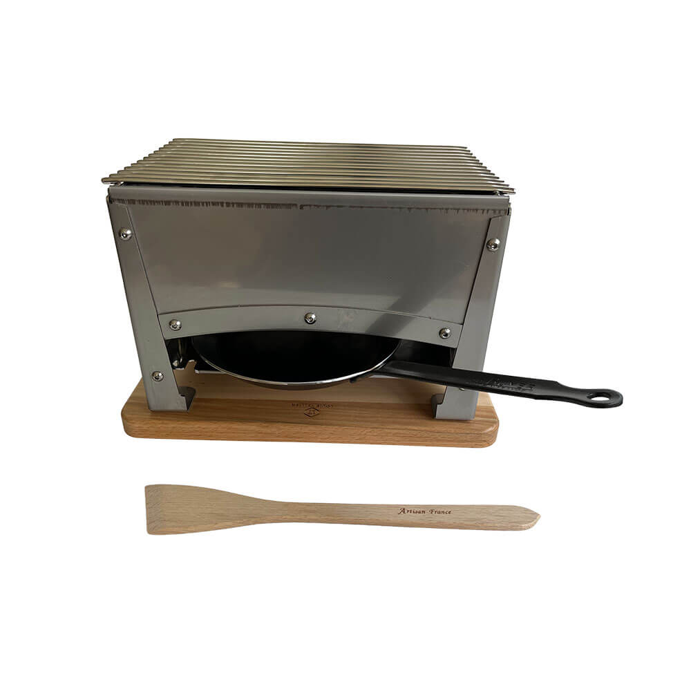 Braséro BBQ de table inox avec Kit Reblochonade - Louis Tellier avec poêlon à l'intérieur