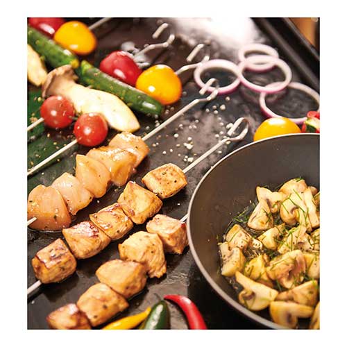Lot de 10 brochettes inox - DE BUYER en promotion
