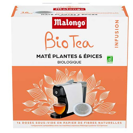 Capsules d'infusion Maté, plantes et épices - Machine EOH - MALONGO