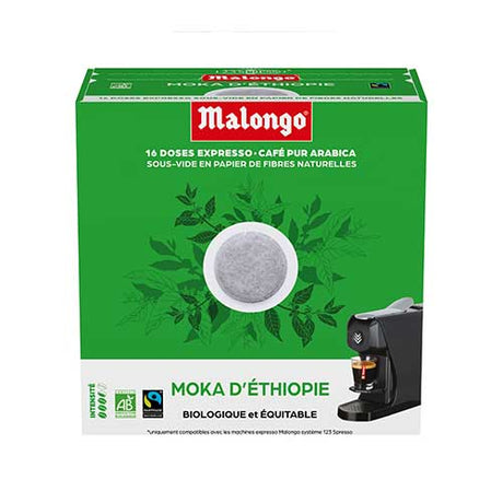 Capsules de café Moka d'Ethiopie - Machine EOH - MALONGO