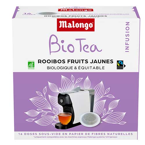 Capsules d'infusion Rooibos fruits jaunes - Machine EOH - MALONGO fruité