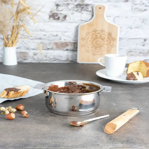 Casserole inox Casteline poignée amovible - CRISTEL finition brillante