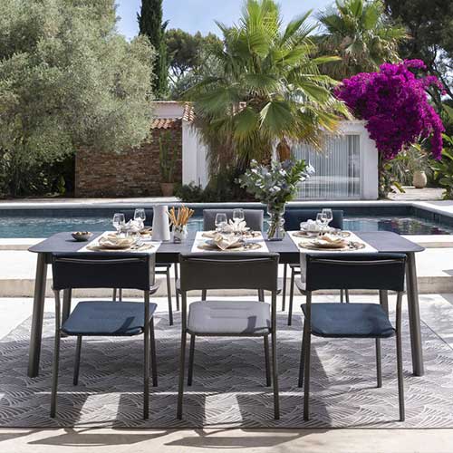 Chaise de jardin Oron toile BeComfort - LAFUMA résistant aux UV