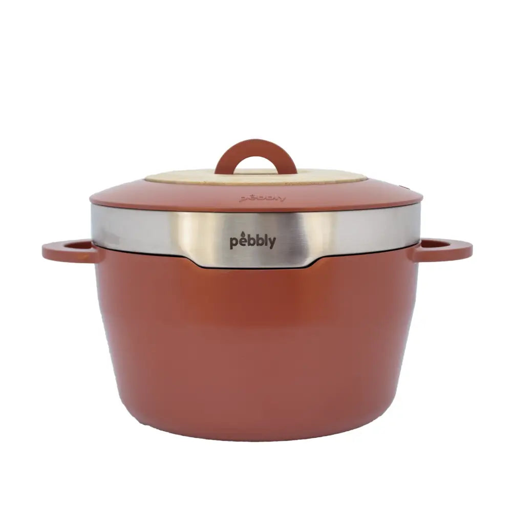 Cocotte céramique multifonction Pebbly 24 cm Terracotta