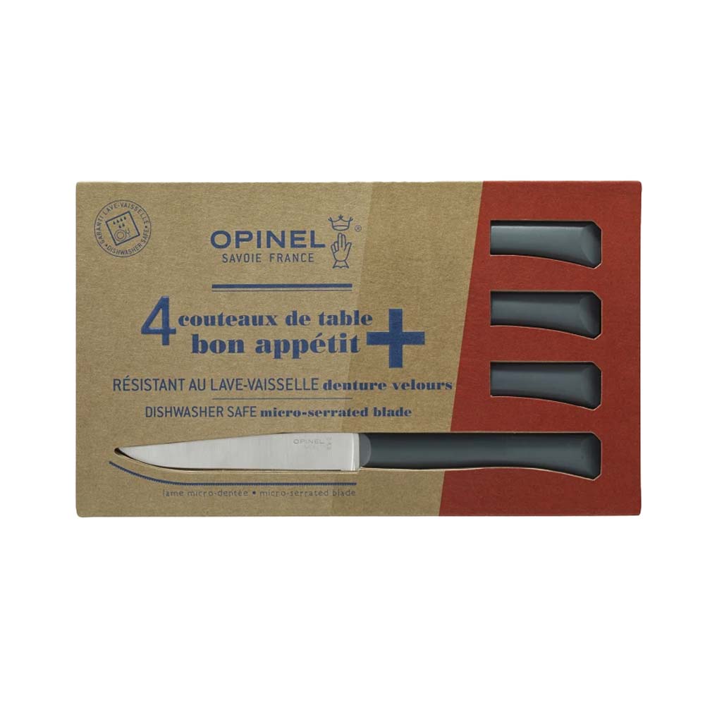 Coffret 4 couteaux de table Bon Appétit + Anthracite - OPINEL