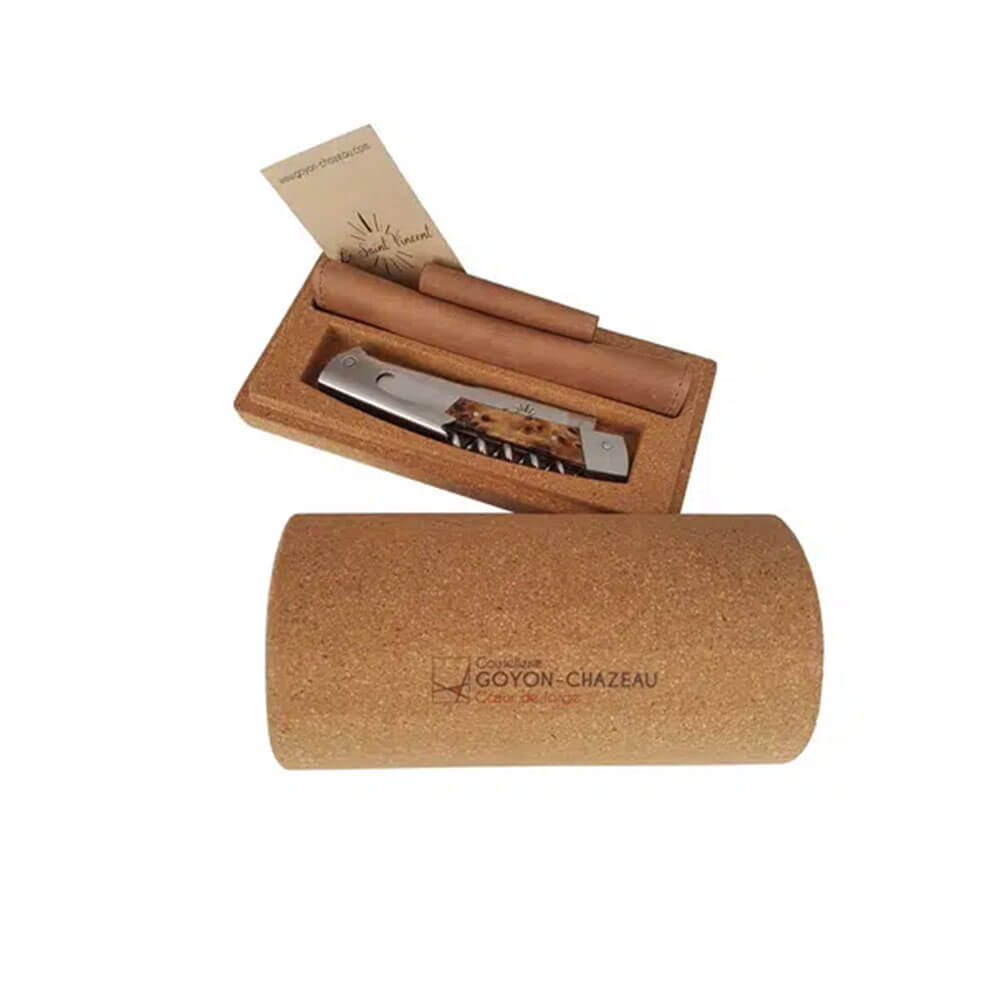 Coffret du Couteau pliant Saint Vincent Inox avec Etui en cuir OFFERT - GOYON-CHAZEAU